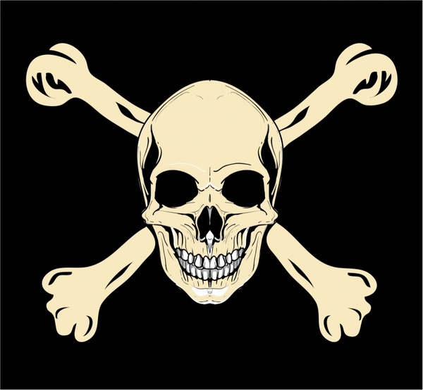 Skull and crossbones vector free download